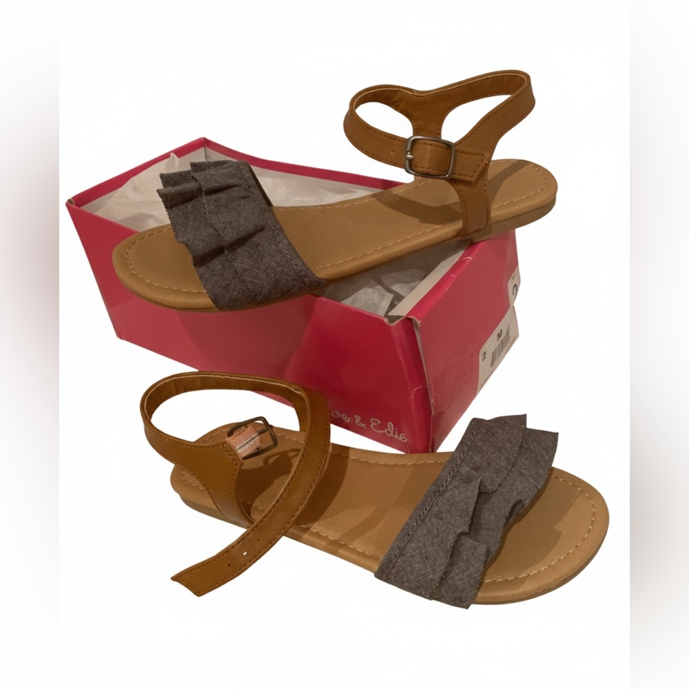 Olive & Edie Girls Denim Chambray Sandal size 2 NEW
